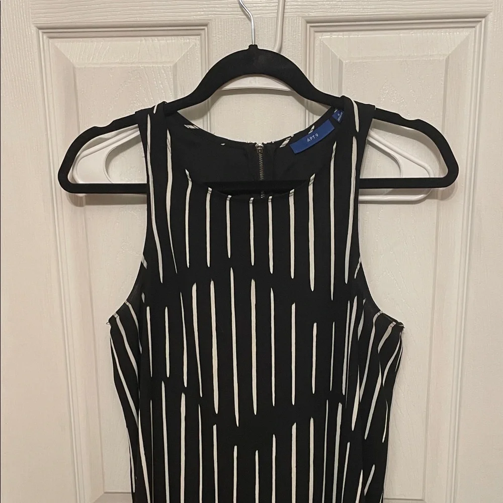 a new day Black and White Sleeveless Striped Mini Dress - Picture 2 of 10
